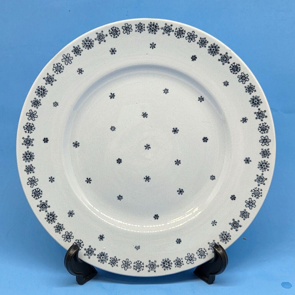 Arabia Finland "SNOWFLAKE" 10 1/2" Vintage Dinner Plate VGC 1955-1970